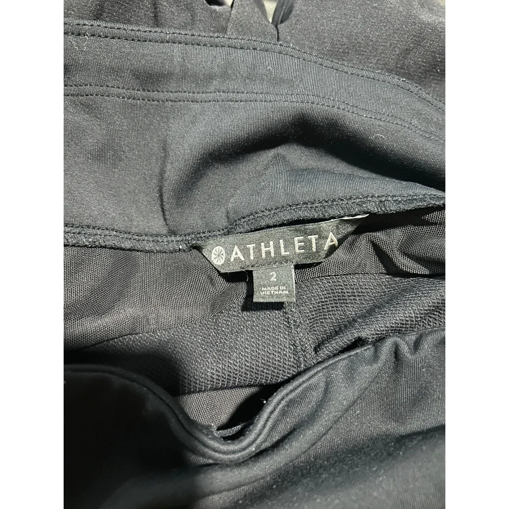 Athleta Headlands Hybrid Cargo II‎ Pants Black High Rise Tapered Womens Size 2